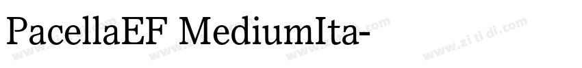 PacellaEF MediumIta字体转换